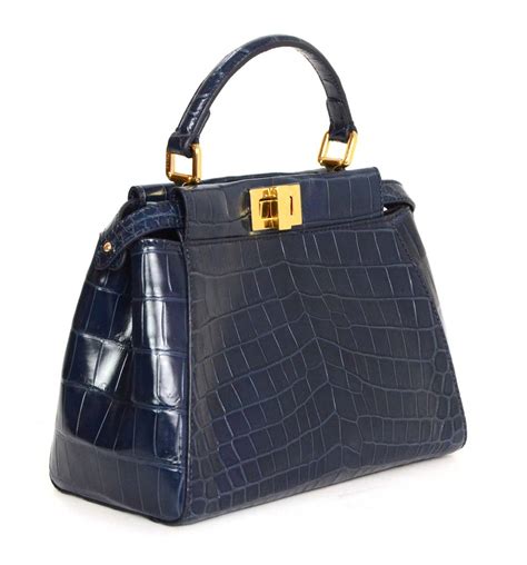 fendi crocodile skin bag|Fendi peekaboo mini sale.